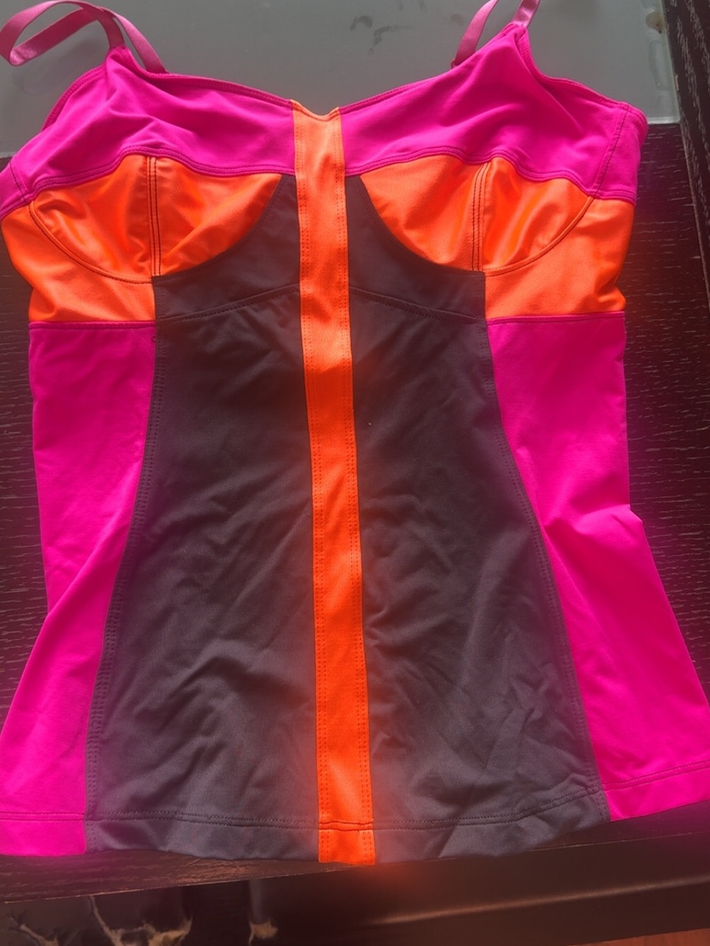 Fila Women’s Colorblock Tank Top - size MHot Pink, Orange & Black